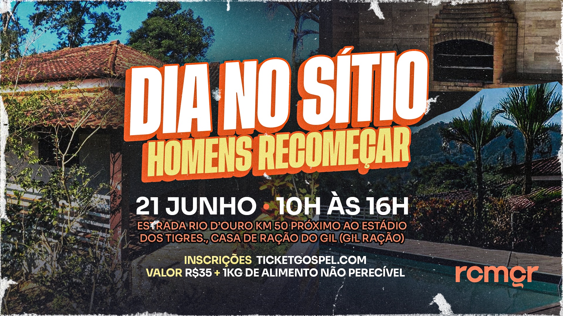 DIA NO SÍTIO - HOMENS RECOMEÇAR