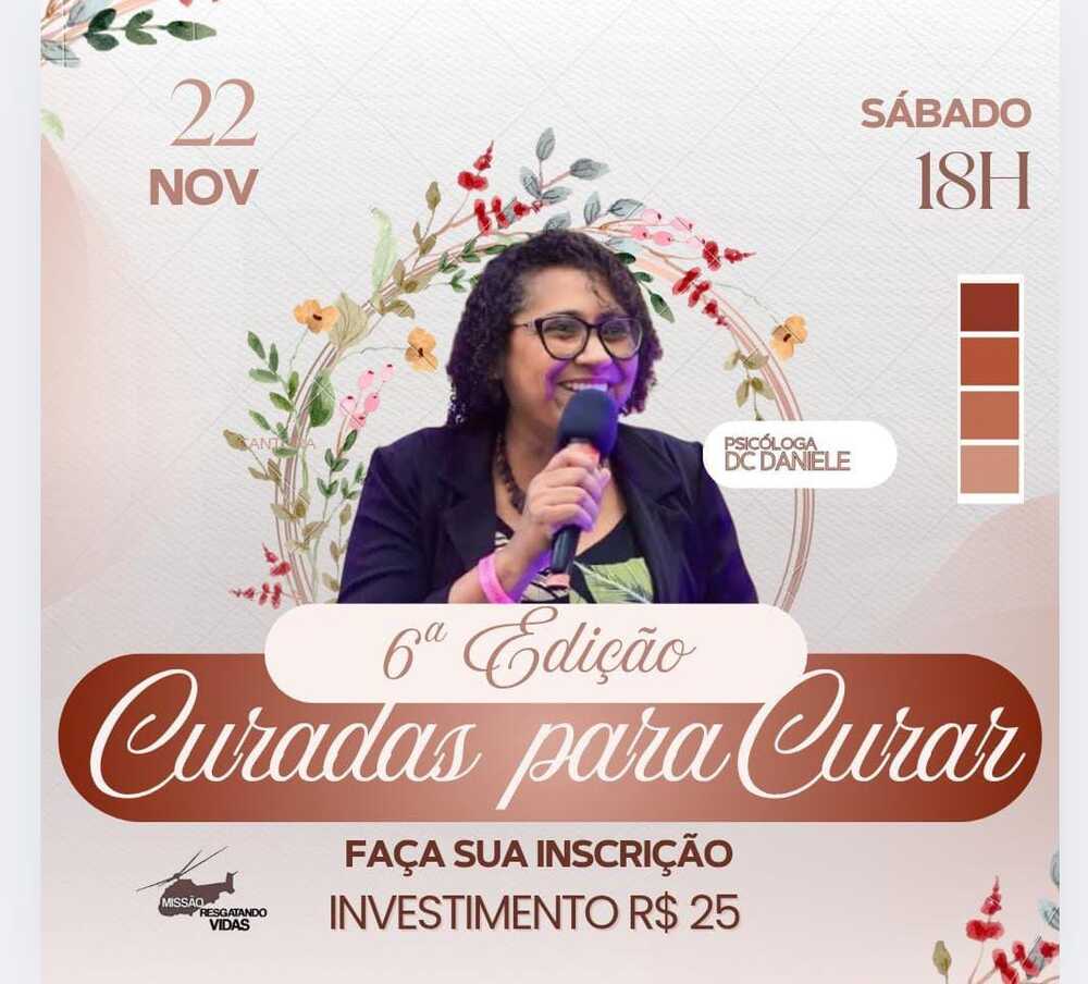 6 ª ed Encontro de Mulheres Curadas para Curar